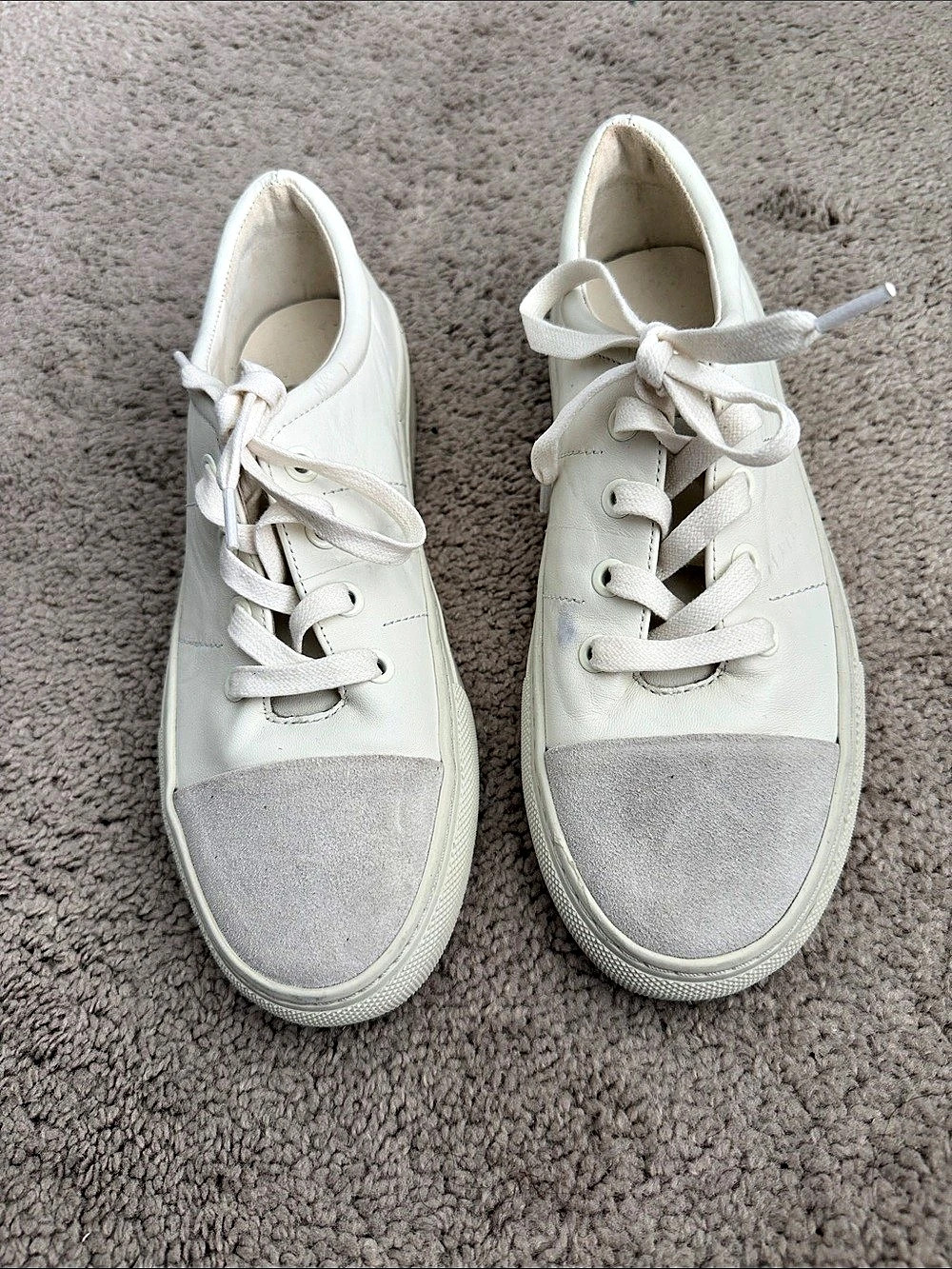 Via Spiga White & Gray Sneakers US 6 / EUR 36